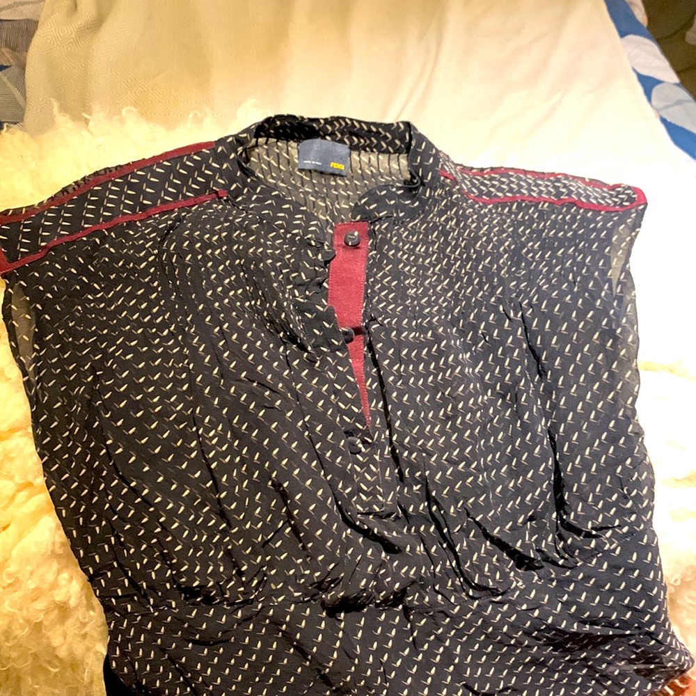 Fendi blouse - beautiful sheer fabric with a flattering waist cinch